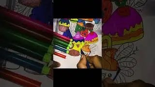 cute cupcake coloring ASMR