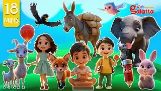 El burro perezoso y la lecci&oacute;n aprendida - Lazy Donkey + More Moral Stories for Kids | Galatta Kids