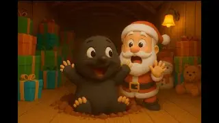 🎅🦌⭐🎶  신나는 크리스마스 모험! 산타와 두더지가 선물 나누는 특별한 밤!