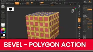 Bevel - Polygon Action | ZModeler | ZBrush Tutorial