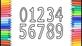 Number coloring pages 💜💖 Learn Colors Learn numbers for kids