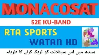 Monacosat @52e tv satellite complete and easy dish antenna setting on 4 feet dish antenna