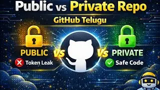 Private vs Public Repository | GitHub Telugu | Beginners Guide