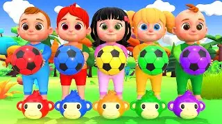 Color Song! | Five Little Monkeys Jumping On The Bed | Melly Nursery Rhymes & Kids Songs
