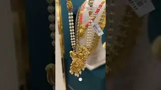 very beautiful and lightweight gold pearl long hara with pendant design