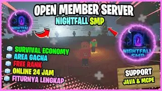SERVER MINECRAFT SURVIVAL ECONOMY: NIGHTFALL SMP - ADA RANK GRATISNYA !!! SUPPORT JAVA & MCPE