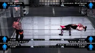 Epic Elimination Chamber Match | Reigns vs Rock vs Taker vs Punk vs Umaga vs Fatu | Gameplay 🔥