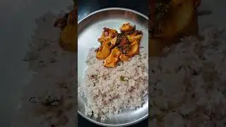 தேங்காய் பால் சாதம் & முட்டை வறுவல் /coconut milk rice and simple egg fry 