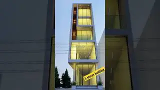 Narrow Width Building design | 5 storey building design | #shorts #design
