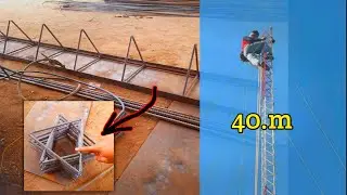 triangular tower welding, 40 meters high