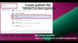 How to create publish file of Asp.Net Core Application C# | .Net Core | Create  Publish File