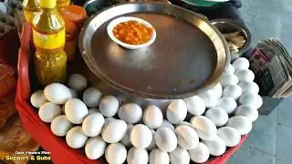 Ghugni & Boiled Egg at Bandel Station - Indian Bengali Street Food