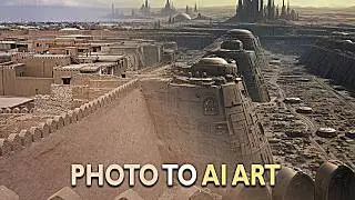 Пакетное преобразование стоковых фотографий в кинематографические изображения с помощью ИИ с помо...