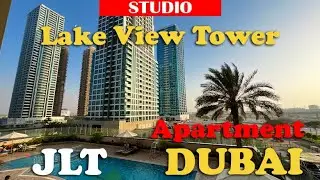 Inside studio apartment in Lake View Tower JLT Dubai