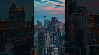 Toronto Skyline at Night Looks Like a Dream 🇨🇦 #toronto #shorts