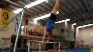 sam russell giant full, toe on to handstand, toe shoot front