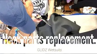 The neck part of the wetsuit was torn, so I replaced it.