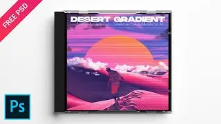 How to Design Cover Art Desert Gradient Artwork - Tutorial Photoshop CC 2020