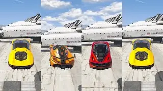 Supercars VS Nasa Space shuttles stunt jump Compilation (GTA 5)