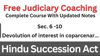 Hindu Succession Act Section 6&ndash;10 | Devolution of Interest in Coparcenary Property #judiciaryprep