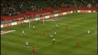 Wales - Germany 0-2 All Goals & Highlights, Podolski hits Ballack [High Quality]