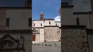 Piazza Dante Alighieri in Grosetto, Italy.