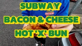 Subway Bacon, Cheese, and BBQ sauce on a foot long Hot 'X' Bun #subway