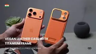 Vegan Leather Case With Titanium Frame For iPhone 17 Series