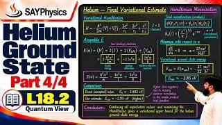L18.2 Ground State Energy of Helium: Hamiltonian minimization (Part 4/4)