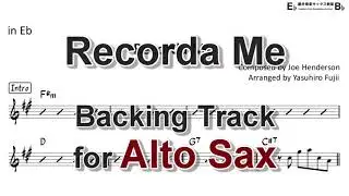 Recorda Me - Backing Track with Sheet Music for Alto Sax