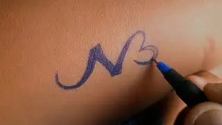 N Letter Tattoo Making With Pen at home || small tattoo || Tattoo Art By Rajan