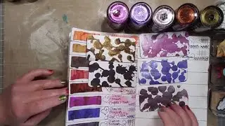 Fountain Pen Journey || Diamine Shimmer Ink Swatches || Purple