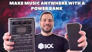 Портативный SP404 MKII с питанием от кабеля USB-C и внешнего аккумулятора