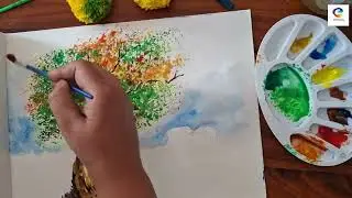 Watercolour Series | Painting 4 | Under The Village Tree | ChitraRang Fine Art Academy