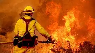 California Wildfire And Destruction Around Ventura And Highway 101