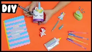 MATERIAL ESCOLAR DE UNIC&Oacute;RNIO 🦄 VOLTA &Agrave;S AULAS 📚 Caderno, L&aacute;pis e +