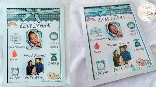 Detailed video of Baby details frame|Baby details frame making|Frame|Craft|Diy|Art and craft by mom