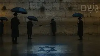6 Hours Rain & Thunder at Western Wall | Deep Sleep Sounds | Dark Screen | No Ads | Kotel Ambience