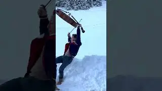 Wait for it 😅❤️This afternoon I tried to play the song bella ciao on the sled in the snow 😍😉