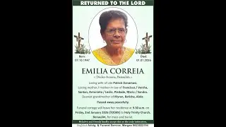 Funeral Mass | Emilia Correia | 02nd January 2026 | Holy Trinity Church, Benaulim.