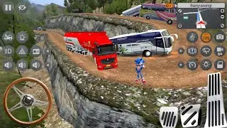 😱 DANGEROUS MOUNTAIN ROAD PAR BUS + TRUCK JAM | BUSSID EXTREME DRIVING | BUSSID GAMEPLAY|