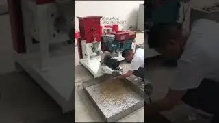 Floating fish feed pellet in diesel engine display