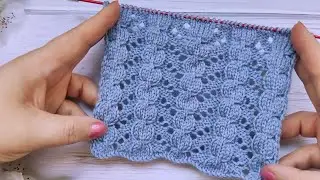 Lace Cable Knit Stitch | Ajour-Zopfmuster stricken | Punto Trecce Traforate| Point Torsades Ajour&eacute;es