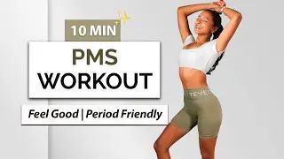 10 Min PMS Workout 🌸 Feel Good & Period Friendly | Gentle No Jumping Exercises