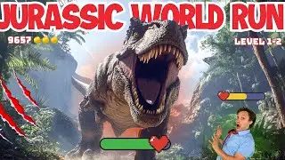Dinosaur Brain Break Megamix | Jurassic World Run | Kids Adventure & Workout Exercises