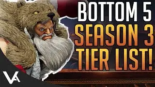 SFV - Bottom 5 Low Tier Characters For Season 3! Who Made The List? Street Fighter 5 Arcade Edition