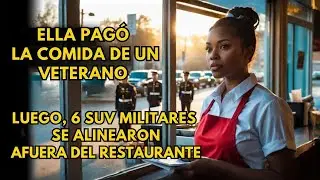 Ella pagó la comida de un veterano; luego 6 SUV militares se alinearon afuera del restaurante