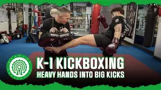 K-1 Kickboxing Training - Aggressive Hands to Set Up BIG Kicks with Dean Sugden