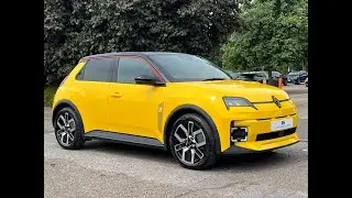 Renault 5 Techno Urban Range  Auto Hatchback Pop yellow with Black Roof + Red Roof Lines