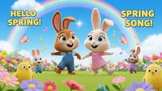 Hello Spring Song 🌸🦋 | Baby Animals & Flowers | Kids Music